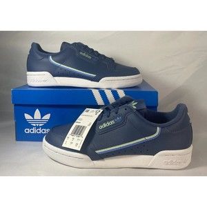 ADIDAS Continental 80 Woman Size 5.5 Blue Sneakers Fashion Casual Athletic NEW